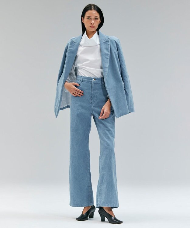 BEIGE， 【洗える・Precious 11月号掲載】BANGS / コットンコーデュロイバギーパンツ L.Indigo