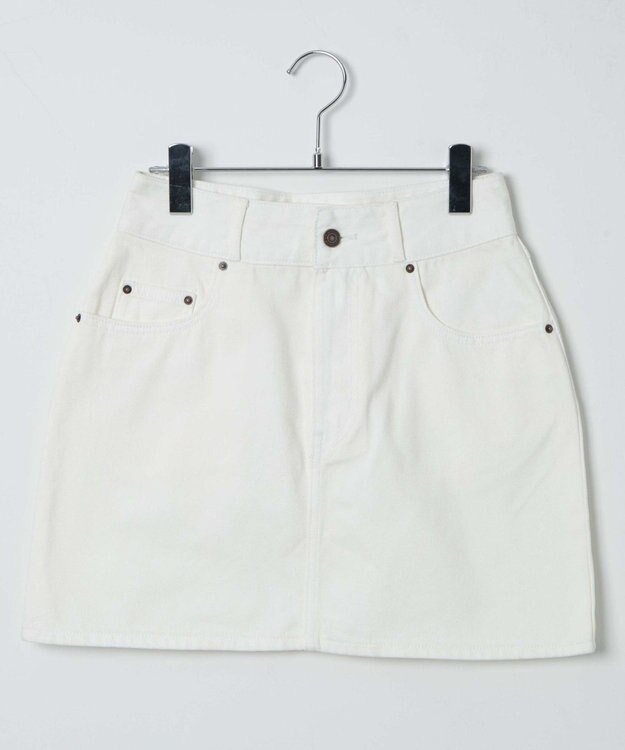 WEGO 台形デニムミニスカート オフホワイト