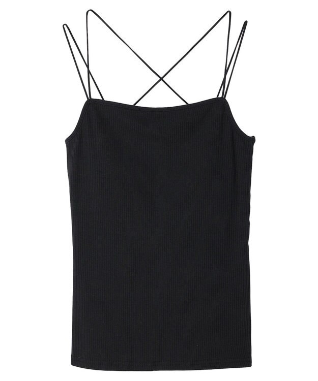 Green Parks カップ付きマルチストラップキャミ Black