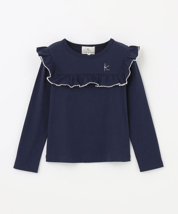 組曲 KIDS 【110-140cm】プチフルール カットソー ネイビー系