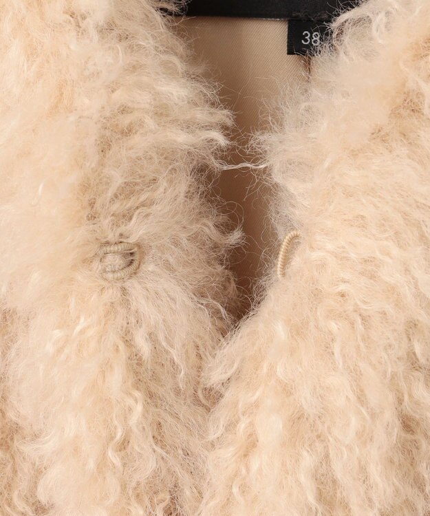 自由区 S 【カタログ掲載・Premium Collection】エコカシミヤファー ジレ シャンパンベージュ