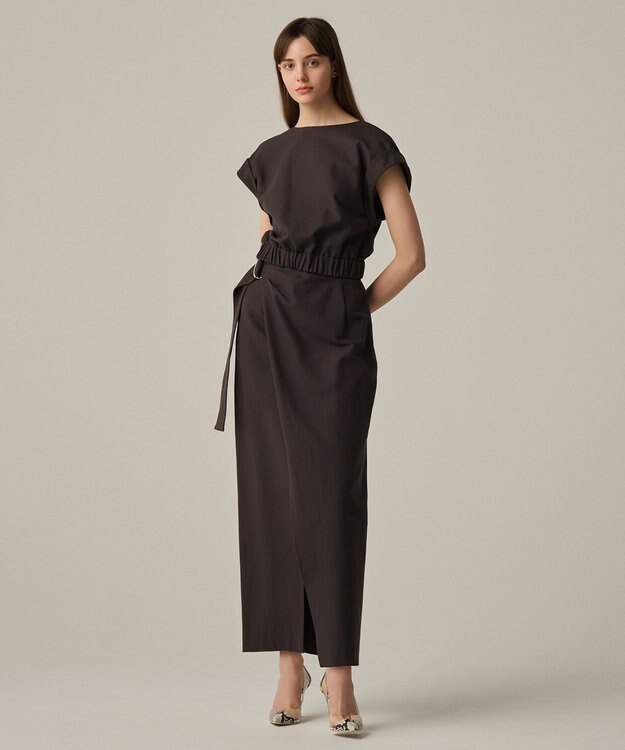 uncrave 【手洗い可】コットンリネンツイル ブラウス（uncrave WHITE） ブラウングレー