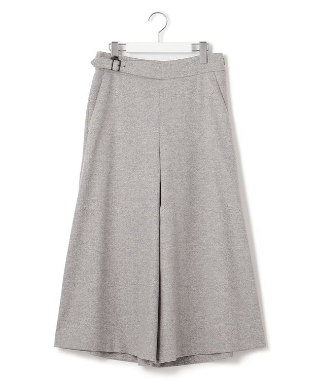 23区 シルクネップツイード ガウチョパンツ ライトグレー系