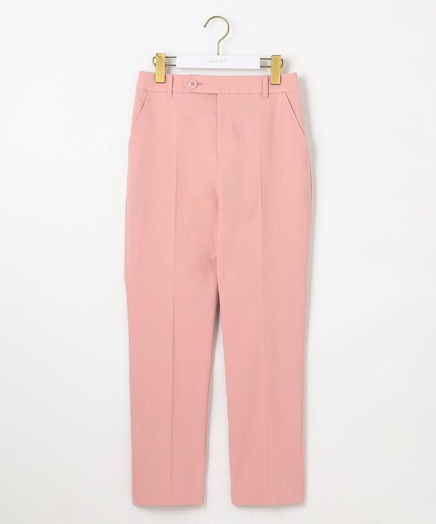 ANY SIS 【ストレッチ・接触冷感・撥水・UVカット・洗える】エアリーストレッチ テーパードパンツ ピンク