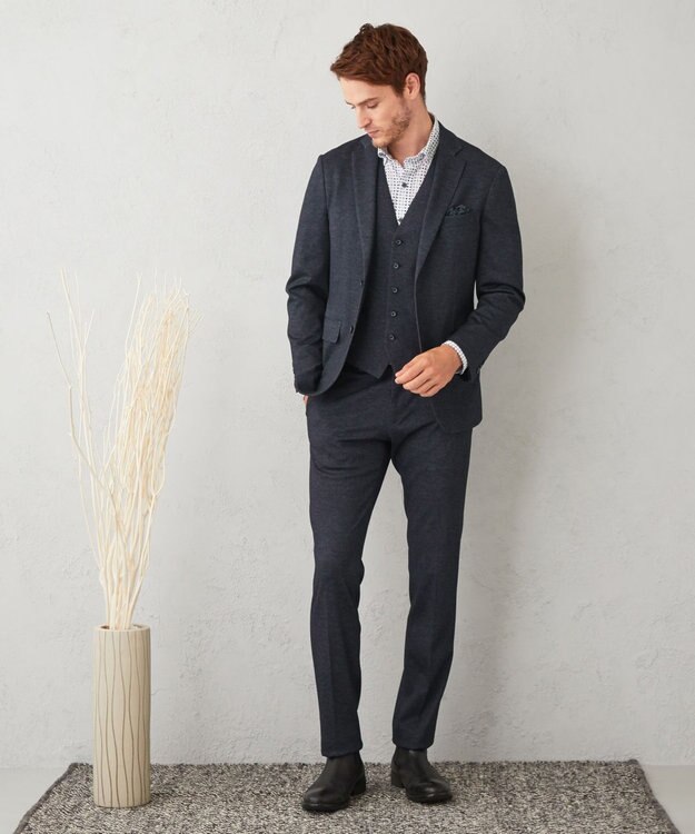 JOSEPH ABBOUD 【多機能/ストレッチ】ツィーディージャージー ジャケット ネイビー系