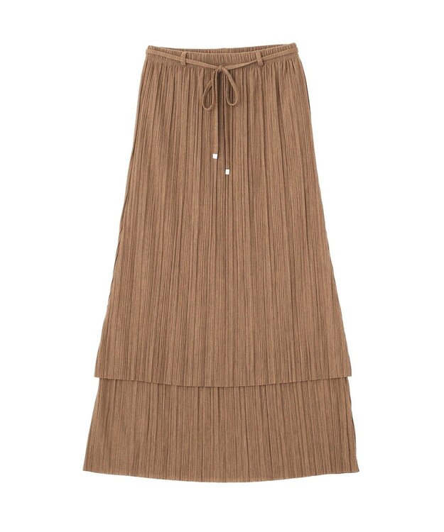 earth music&ecology プリーツレイヤードライクスカート Brown