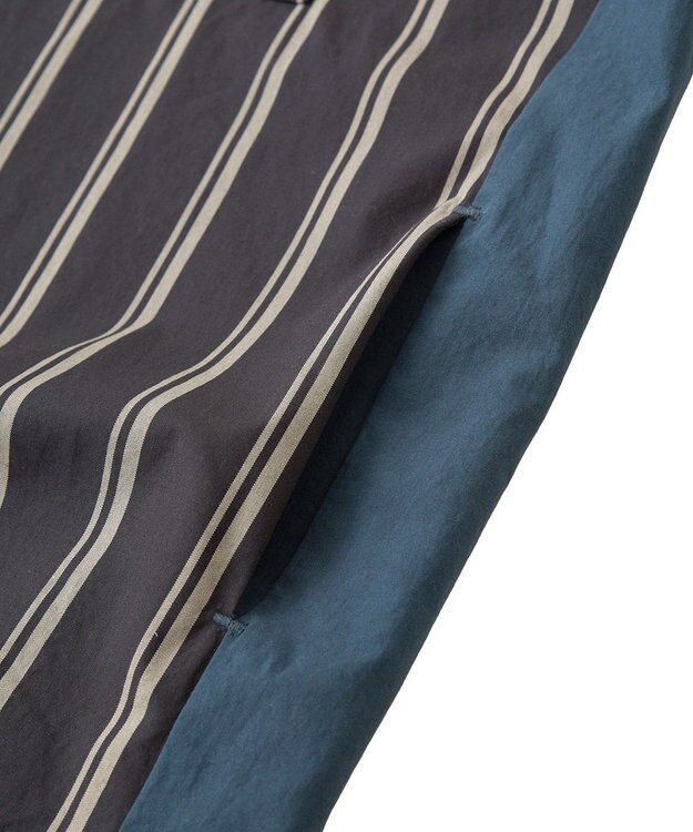 YECCA VECCA 2way袖デザインロングシャツ Stripe Black