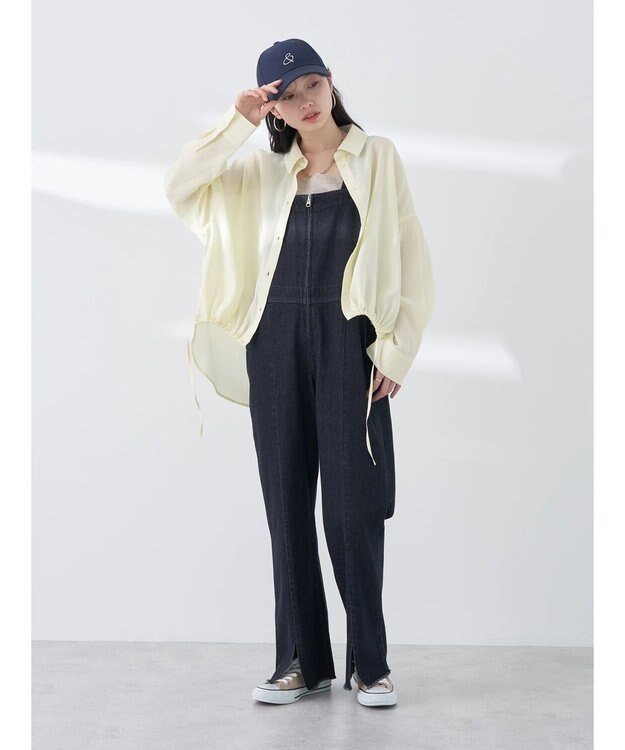 earth music&ecology ドロスト羽織シャツ Cream