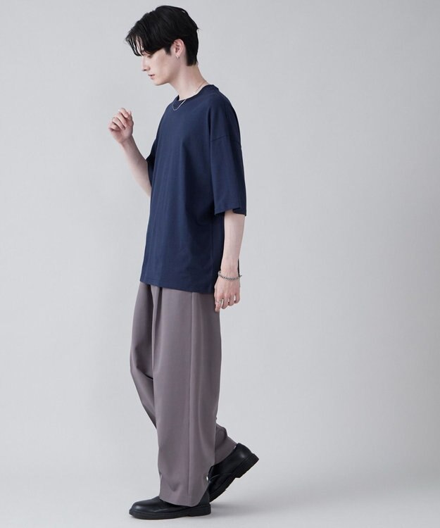 WEGO 【ユニセックス着用ITEM/綿100％/SMLXLサイズ】ビックコットンT ネイビー