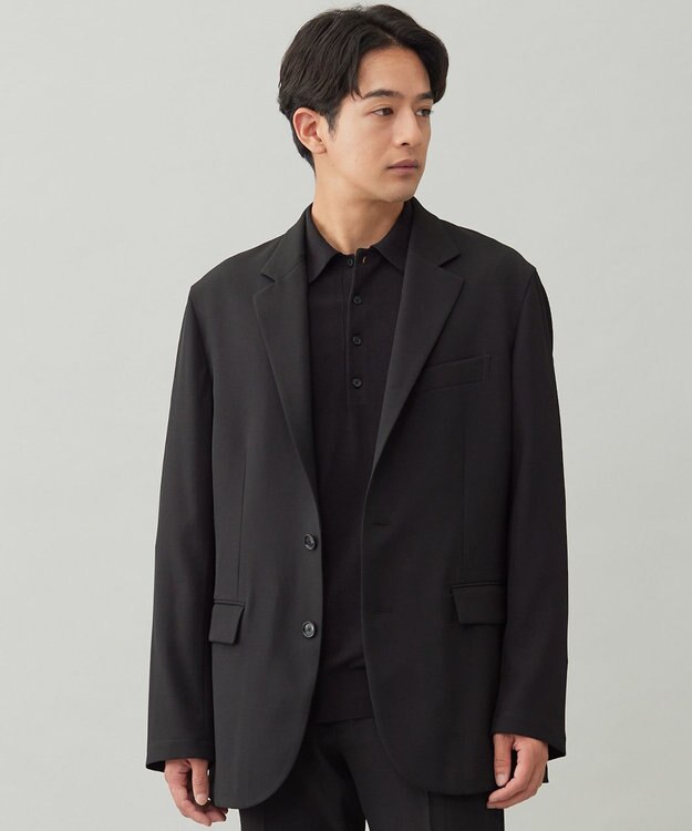 UNFILO MENS 【OCEANS 雑誌・web・YouTube 掲載】WOOL TOUCH 機能美ジャケット【東レ開発のウール見え高機能素材】 ブラック