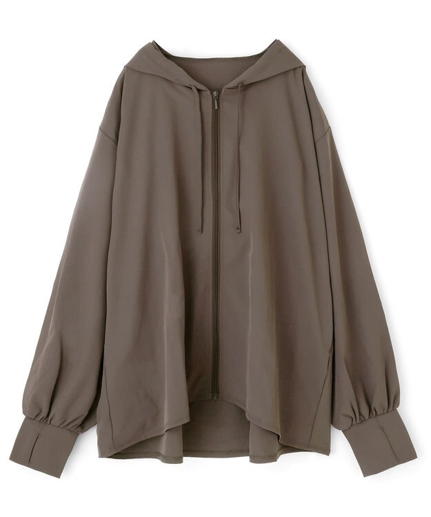 San-ai Resort（三愛水着楽園） 【UPF50+UVカット率最高指数】水陸両用指穴付き　ゆるっと着れるふんわりシルエットパーカーM・L【Big Apple's（ビッグアップルズ）】 ブラウン