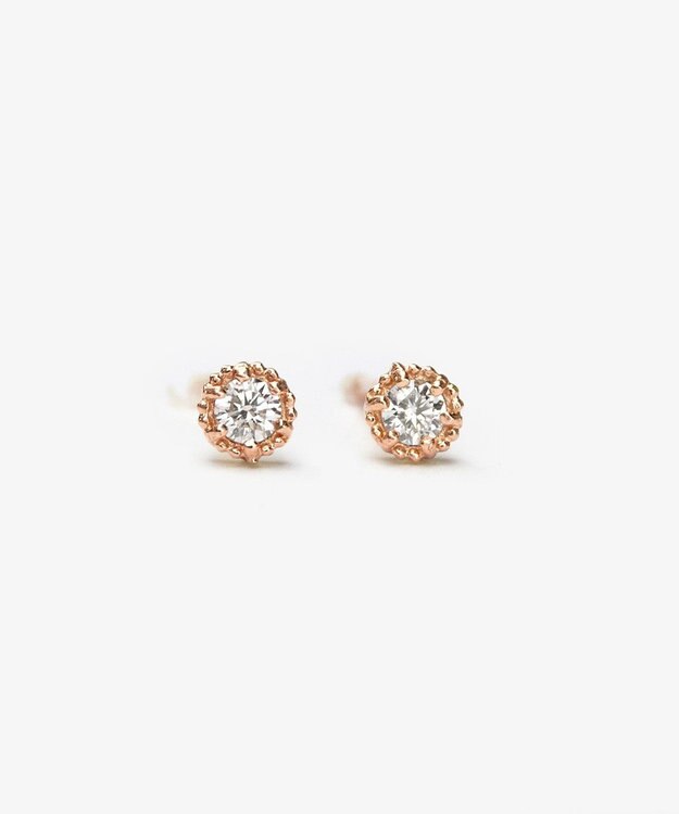 TOCCA 【WEB限定】FLORA K18 DIAMOND  K18 PIERCED EARRINGS K18 ダイヤモンド ピアス ピンクゴールド系