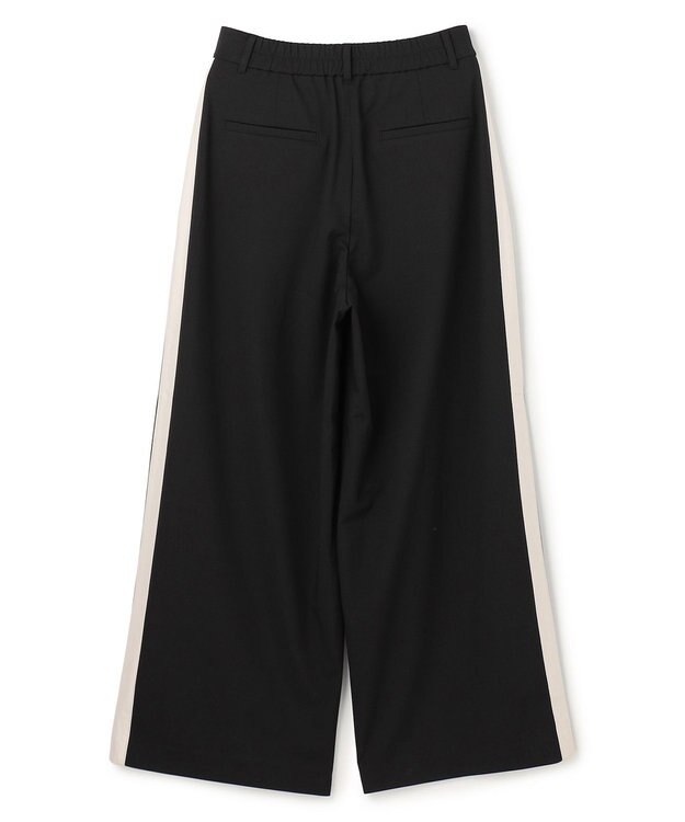 UNFILO L 【セットアップ着用可】マイビューティ 側章ワイドパンツ ブラック