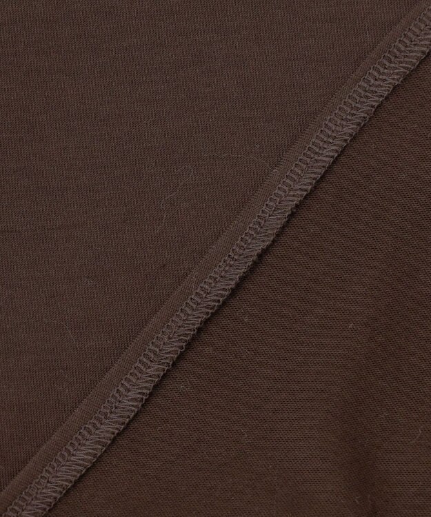 23区 L 【R(アール)】プレミアムコットンジャージー フォルムデザイン カットソー ダークブラウン系