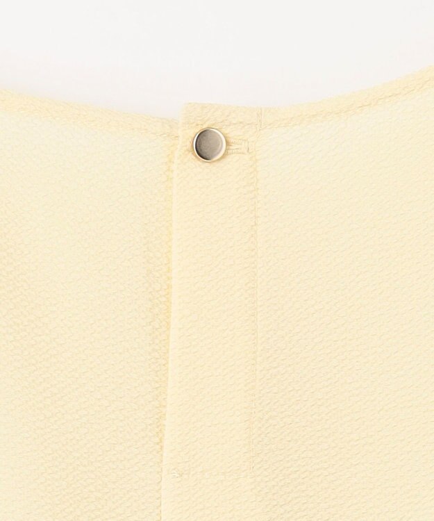 ANY サッカーギャザーバックペプラムブラウス イエロー