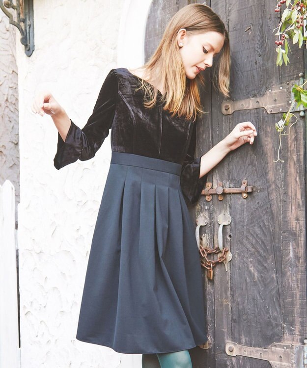 TOCCA 【洗える】FOGGY MIST ドレス ブラック系