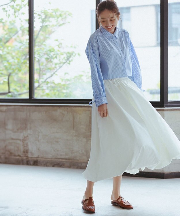 #Newans タフタボリュームバルーンスカート ホワイト