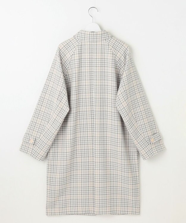 自由区 S 【洗える】オルタネートチェック コート ベージュ