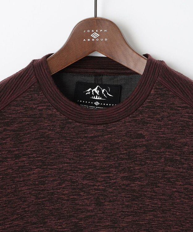 JOSEPH ABBOUD MOUNTAIN 【UNISEX】ランダムスラブリップ カットソー ワイン系