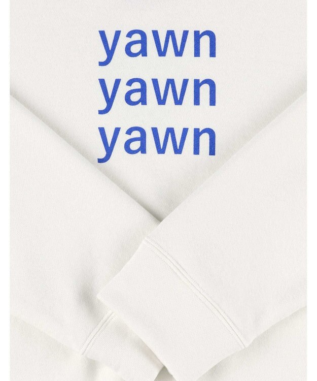 une nana cool 【綿100%】あくびのお嬢さんの裏毛プルオーバー ホワイト