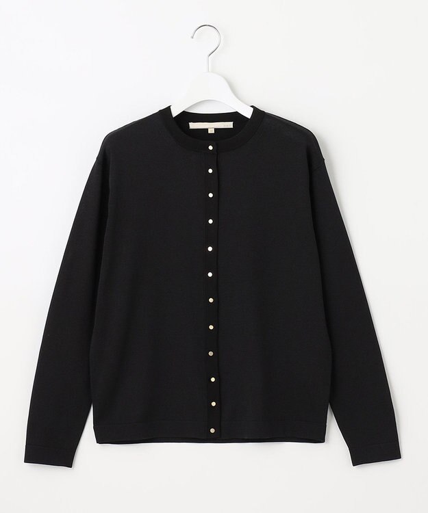 自由区 【XSサイズ～/洗える/セット可】シャインハイゲージ カーディガン ネイビー系