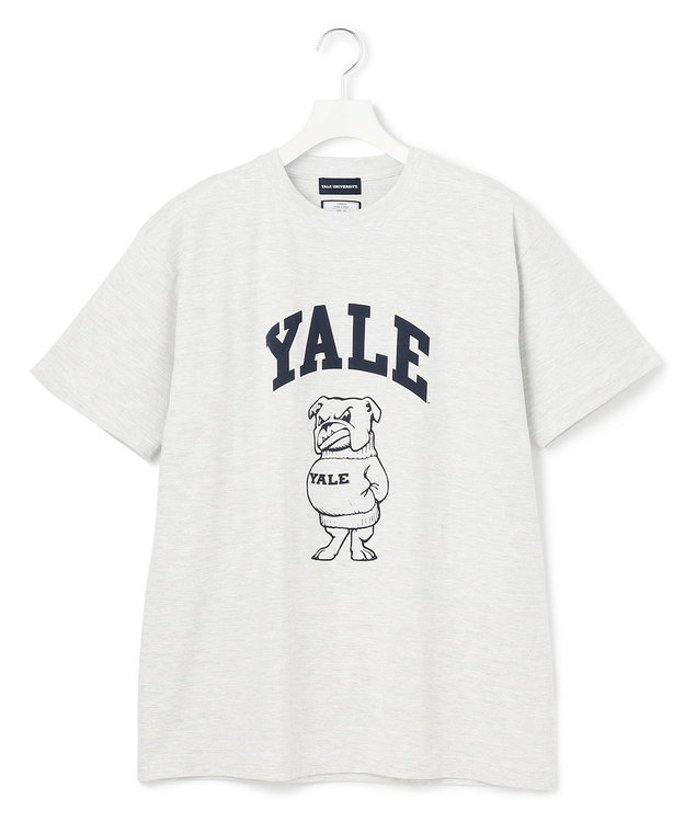 J.PRESS YORK STREET 【UNISEX】YALEアーチロゴTシャツ ライトグレー系