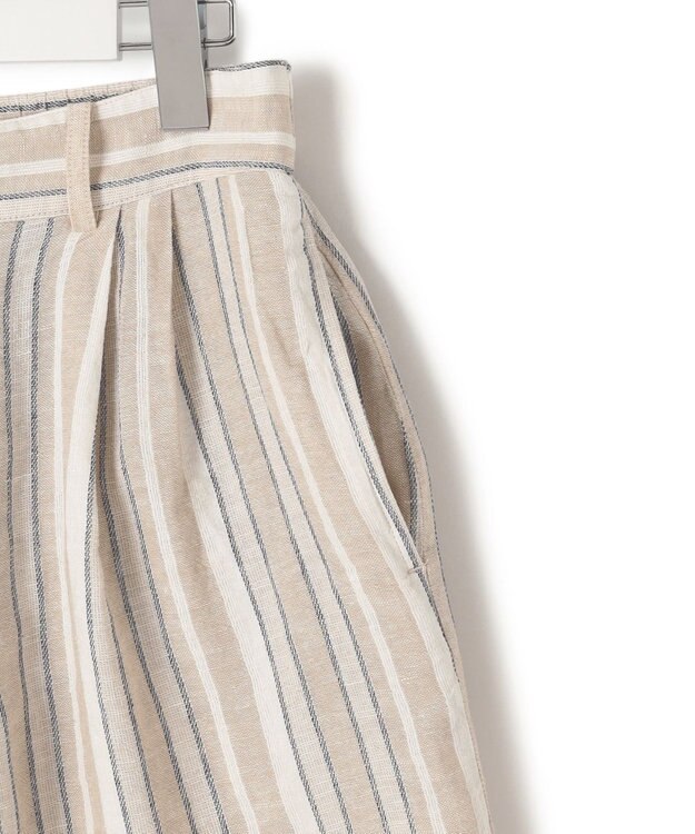 J.PRESS YORK STREET 【WOMEN】コットンリネン　ハーフパンツ ベージュ系1