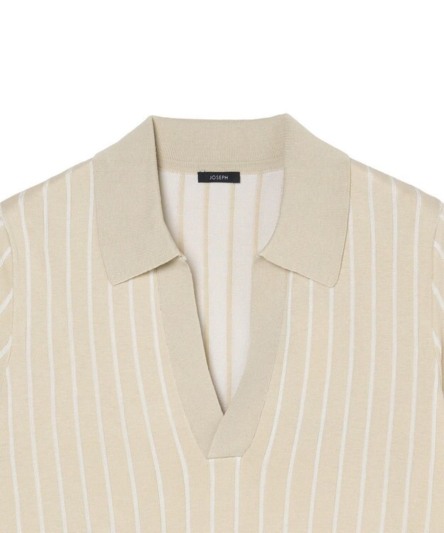 JOSEPH 【洗える】ジオメトリックジャガード　ニットトップス Affogato / Ivory