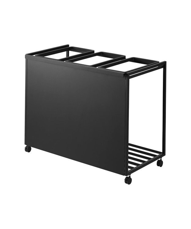 tower 目隠し分別ダストワゴン タワー 45L 3分別 ブラック ブラック