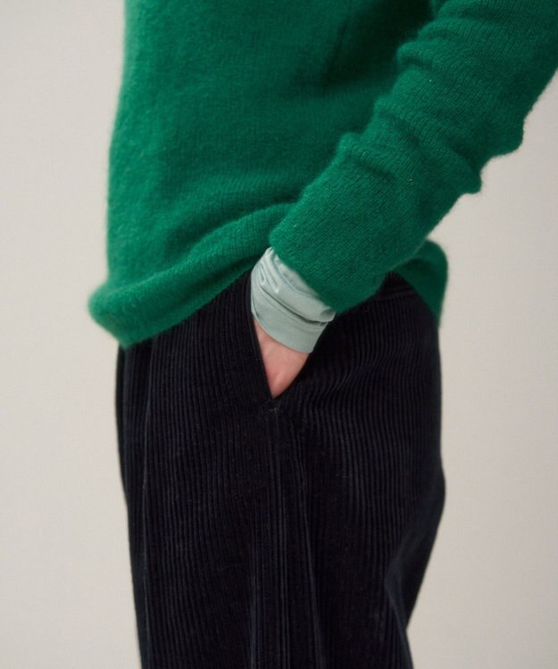 ATON SUPER KID MOHAIR | クルーネックセーター GREEN