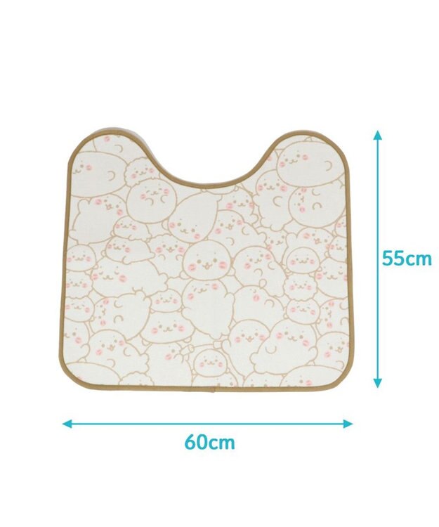 Mother garden しろたん トイレマット つみつみ柄 55cm×60cm トイレ用品 つみつみ柄