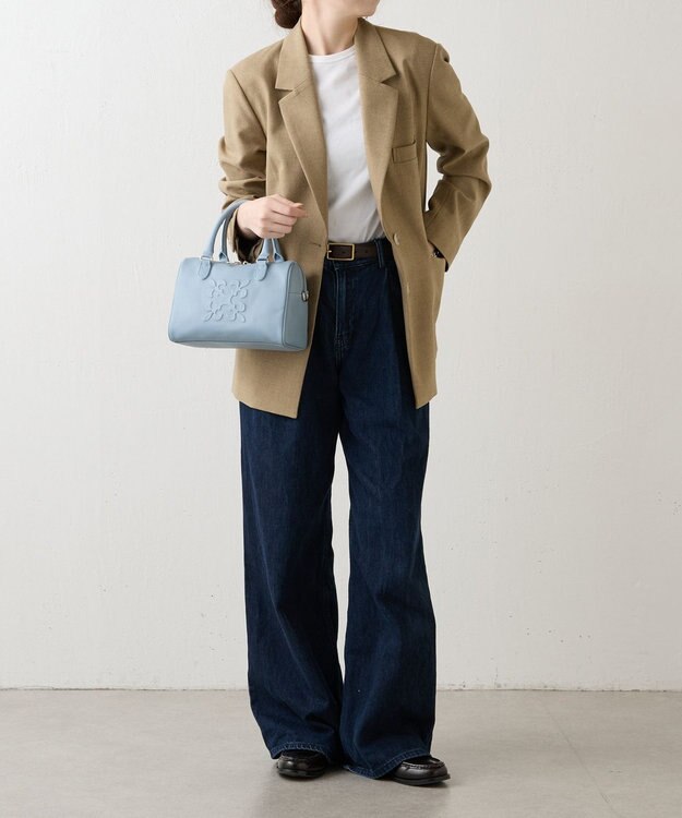 russet 《composition》レザー2WAYミニボストンバッグ(CE-1684) L.Blue