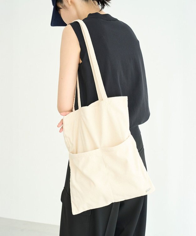 UNFILO コーデュロイ トートバッグ アイボリー