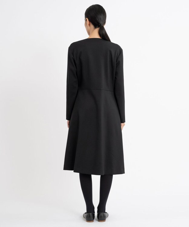 23区 【エステータ】ウールダブルクロス ワンピース ブラック系