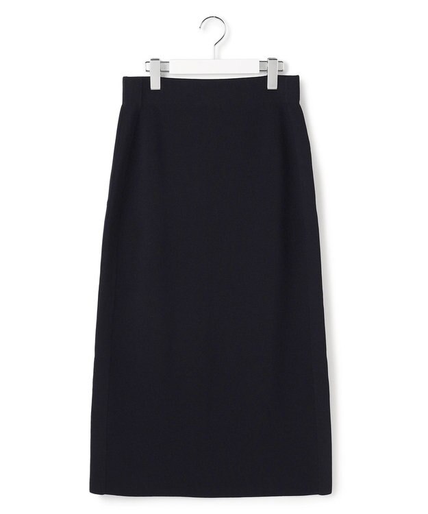 ICB L 【洗える】 シンセティックダブルフェイス ニットタイトスカート ネイビー系