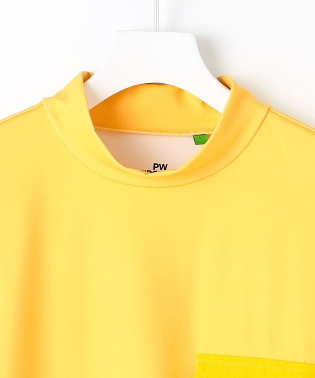PW CIRCULUS 【UV遮蔽率99.5%  UVカット/速乾/ストレッチ】【GOLF OUT掲載】【MEN】ポケットモックT  ゴルフ イエロー系