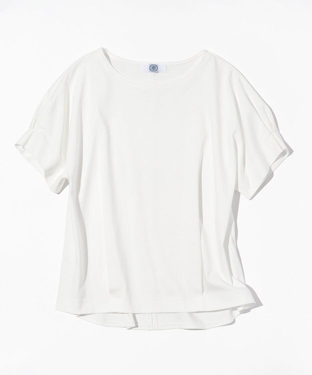 J.PRESS LADIES L 【接触冷感】コットンスムース フレンチスリーブ カットソー ホワイト系