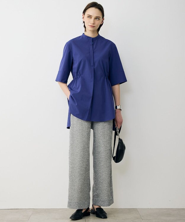 ICB 【先行予約】 ヴィンテージスパンブロード デザインブラウス ロイヤルブルー