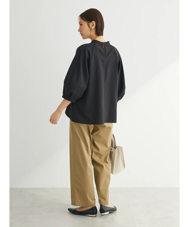 Green Parks 接触冷感　ラグランスリーブブラウス Black