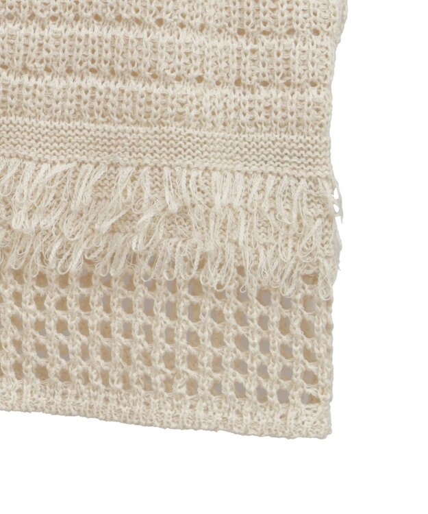 earth music&ecology フリンジニットビスチェ Ivory