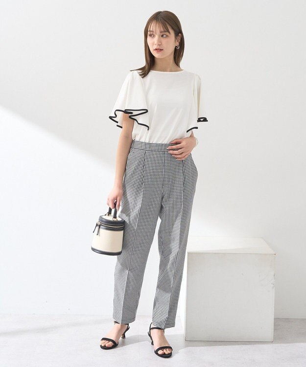 earth music&ecology 接触冷感テーパードパンツ Check