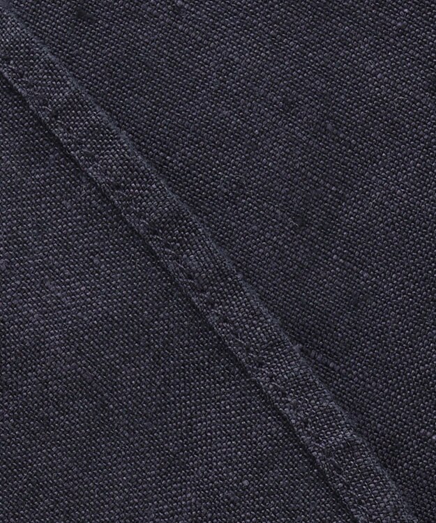 JOSEPH HOMME FRENCH LINEN OX BAND COLLAR SHIRT ネイビー系