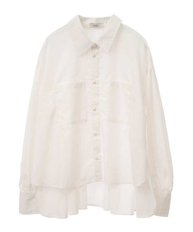 earth music&ecology オーバーフレアシャツ Off White