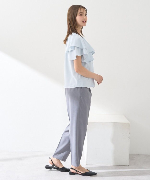 earth music&ecology 接触冷感テーパードパンツ Gray Mixture