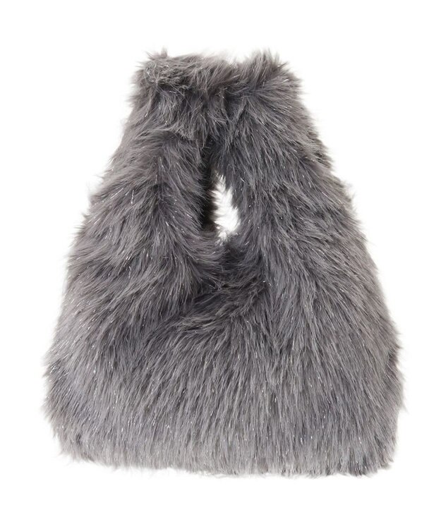 Green Parks ａｎｄｍｉｋｋａ　２ｗａｙキラキラファーミニバッグ Gray