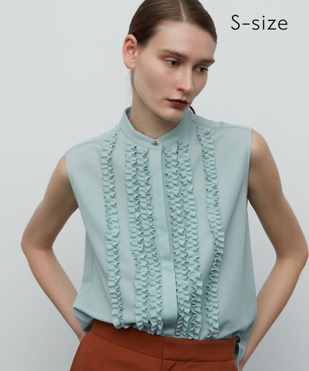 BEIGE， 【S-size】PALAIS / フリルブラウス Mint