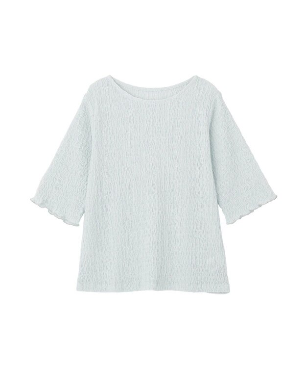 earth music&ecology ランダムヨウリュウカットプルオーバー Light Blue
