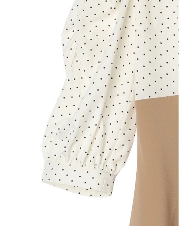 earth music&ecology ハイウエスト切り替えドッキングフレアワンピース Dot