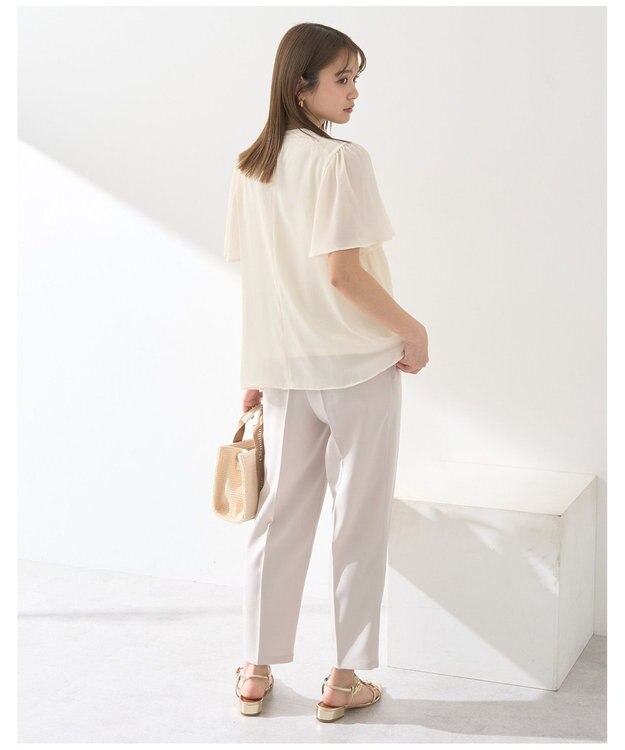 earth music&ecology 接触冷感テーパードパンツ Light Beige