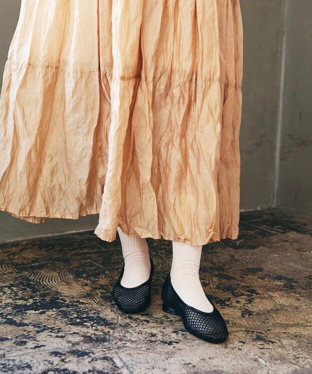 BONTRE 【PRECIEUX JOUET/プレシュウジュエ】メッシュインチュールパンプス/029PJ ブラック